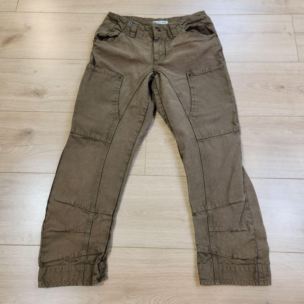We The Free Supersonic Pants Womens 0‎ Brown Cargo Twill Relaxed Utility Pockets